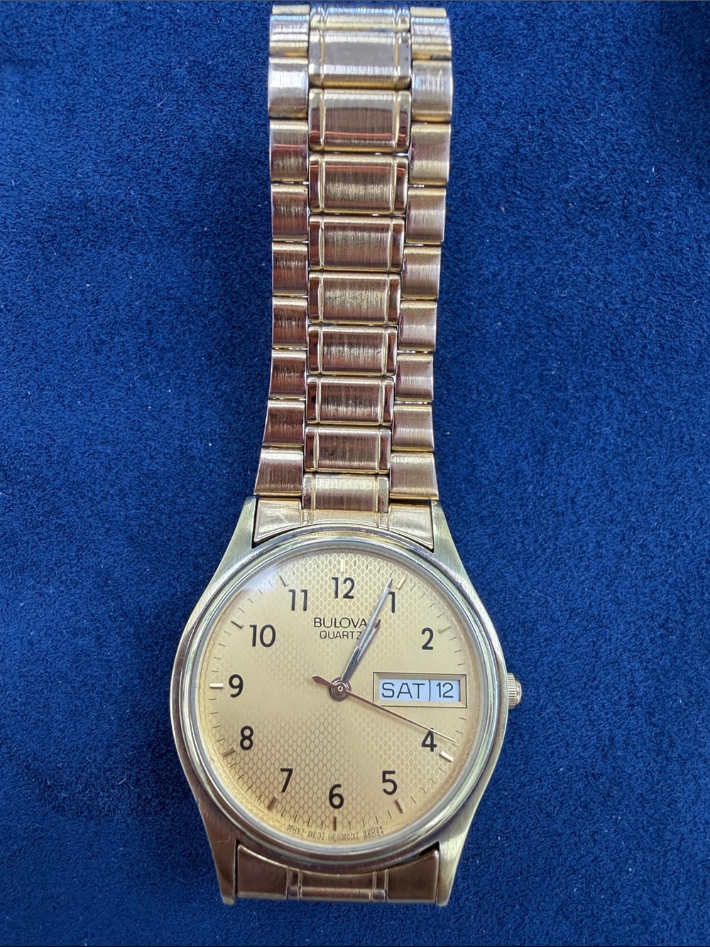 Bulova Gold Dial Men's Dress Watch with Day/Date